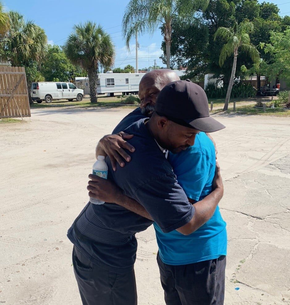 A man experiencing hope and support through the CITA Rescue Mission Men’s Program in Melbourne, Florida