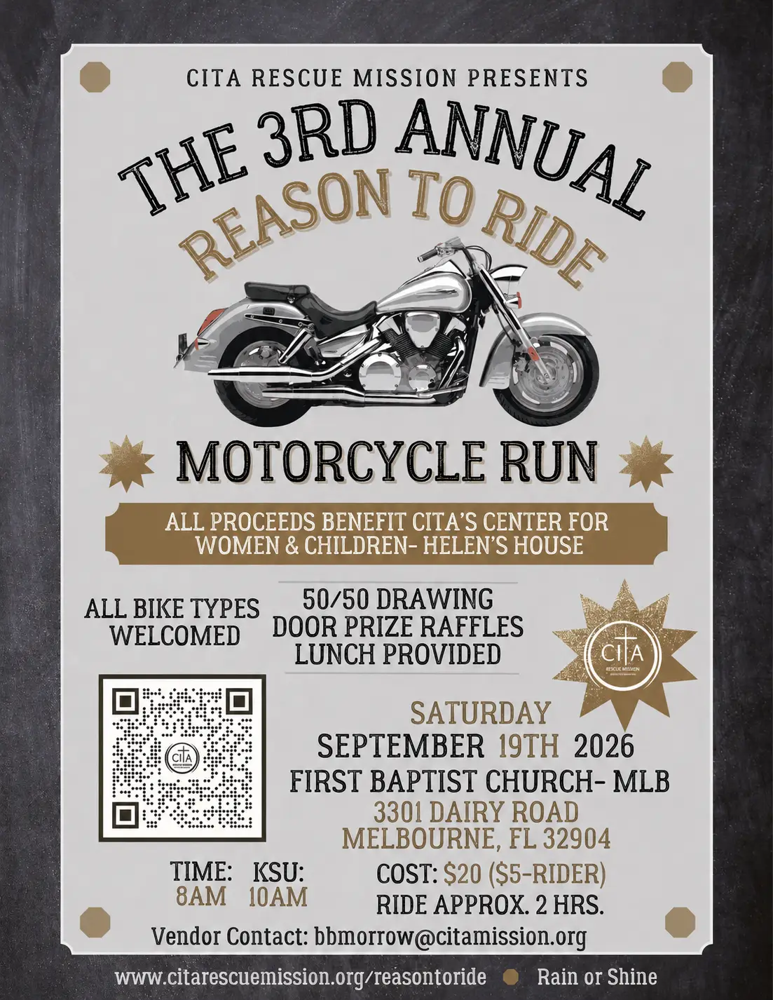 Reason to Ride 2026 motorcycle run benefiting Helen’s House