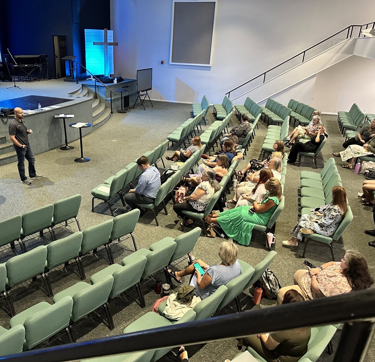 CITA Director of Operations encouraging teachers at Bethany Christian School