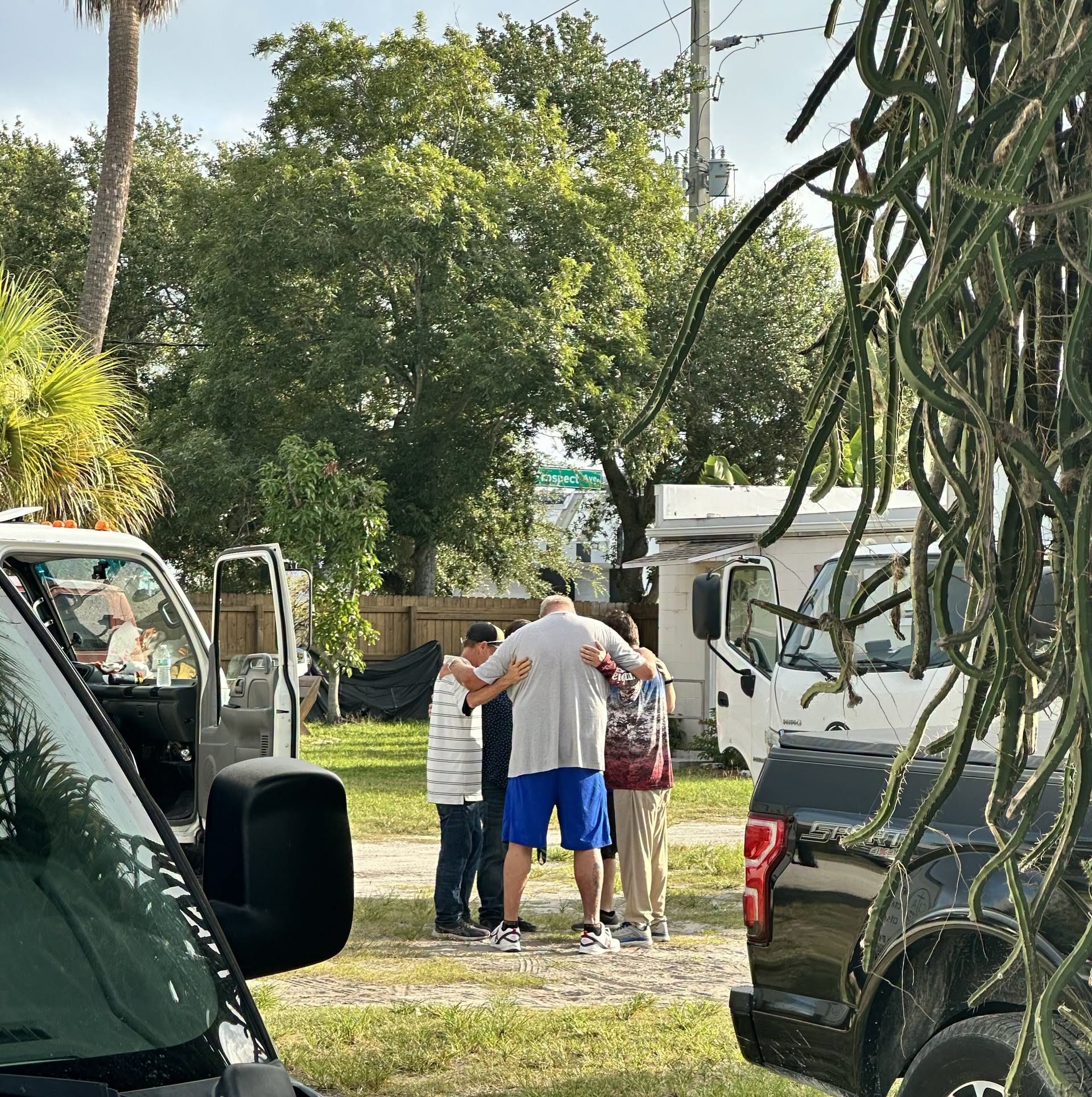 CITA residents praying before leaving for work