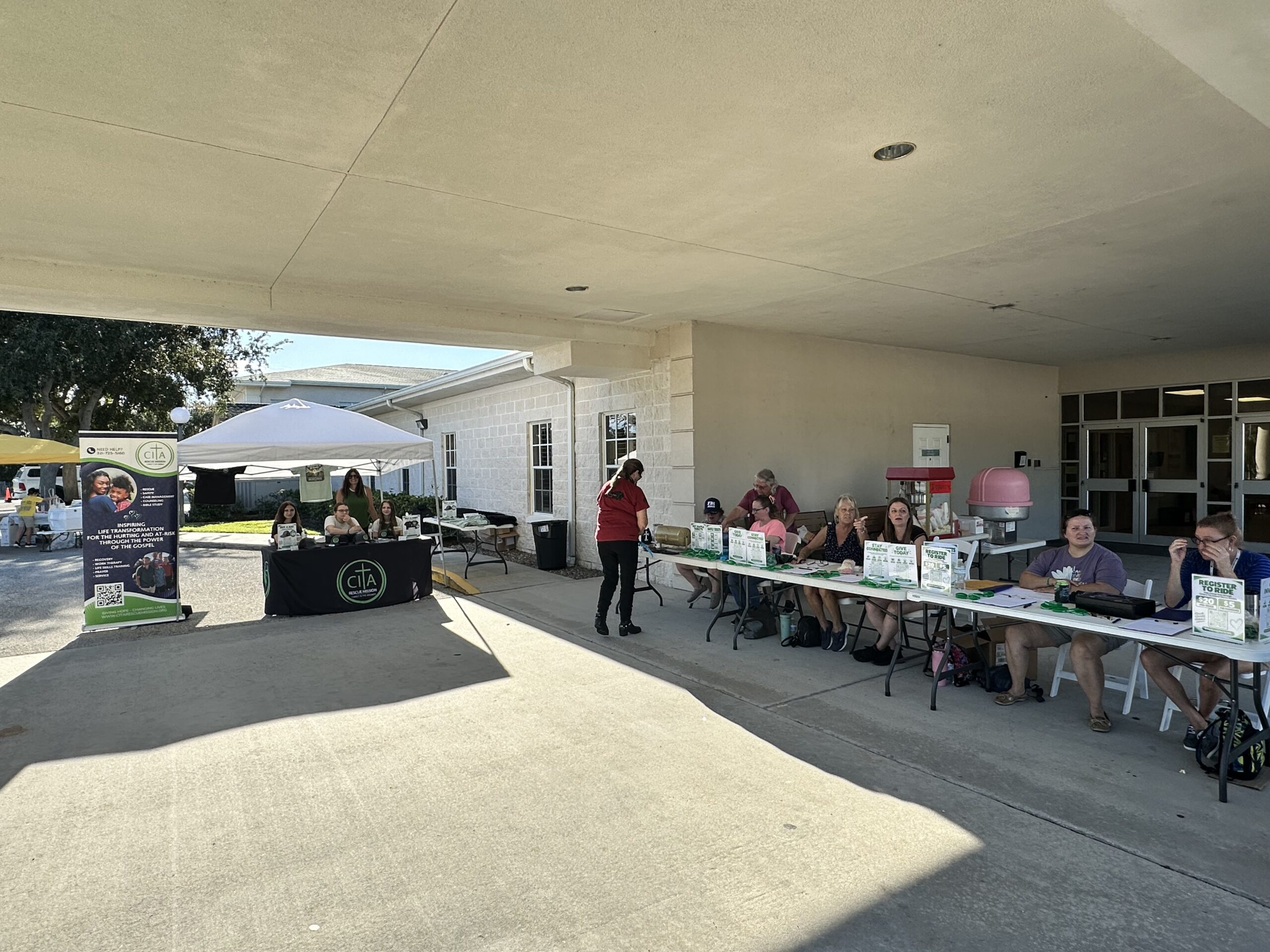 Volunteers serving at Reason to Ride
